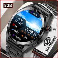 new amoled screen men smart watch bluetooth call sports fitness watches 8g rom local music smart watch for men android ios clock