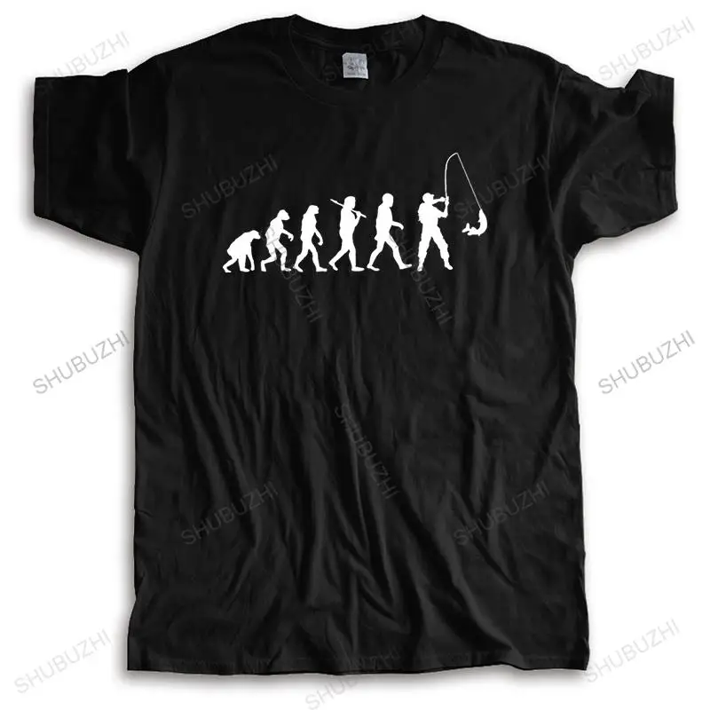 

Забавная Мужская футболка Evolution of Fishing, подарок на день рождения для папы, летняя модная футболка, мужские хлопковые топы, европейские размеры, подарки для мальчиков