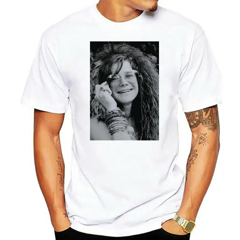 

Janis Joplin футболка для мужчин и женщин унисекс Белый Серый Великобритания хиппи рок мир винтажные Топы Футболка