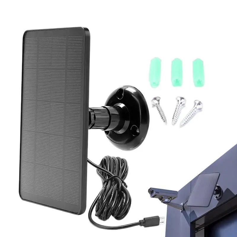 Solar Panel Portable Charger 5V USB Charging For Security Camera Camping Outdoor Power Station Cell PhoneTablet Power Bank