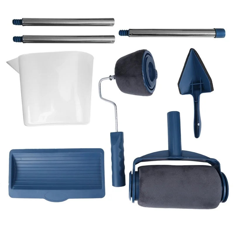 

Seamless Paint Roller Brush Set with Color Box Multifunctional Household Wall Decorative Paint Roller Brush Tools