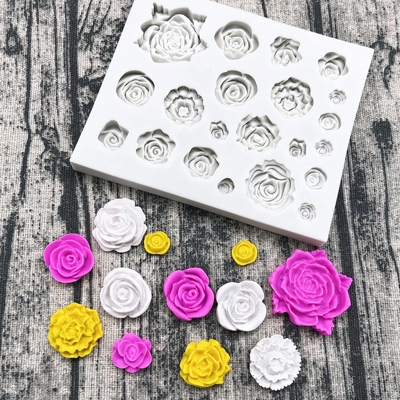 Силиконовая форма в виде цветка розы пиона Маргаритки
