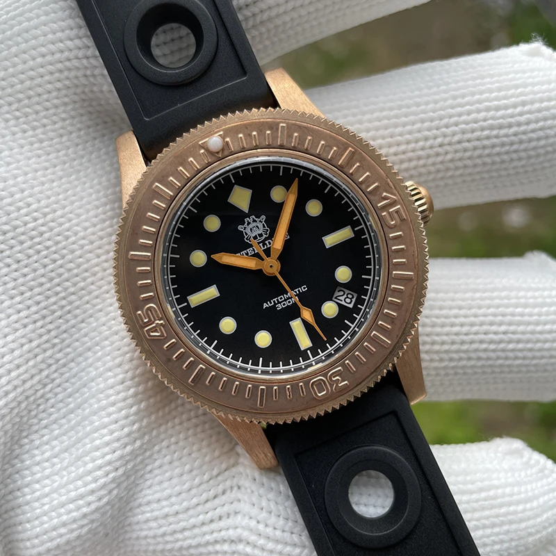 Steeldive мужские автоматические часы 41 мм 62mas бронзовые военные механические