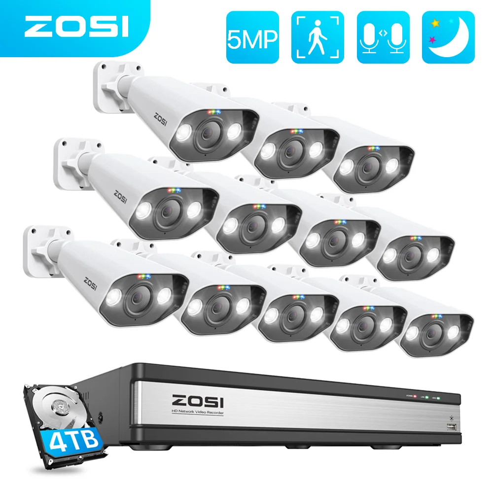 

Система видеонаблюдения ZOSI, 5 Мп, 16 каналов, 4K, NVR