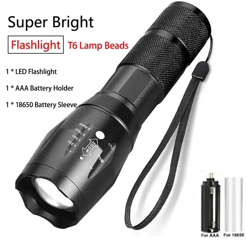 

Портативный светодиодный фонарик 3 режимов