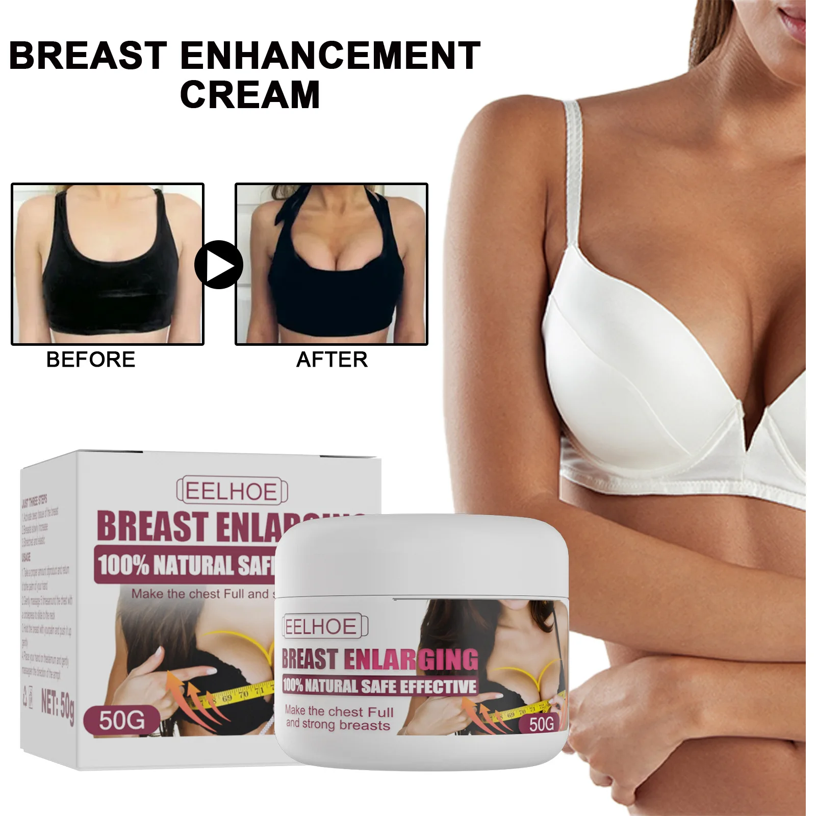 

Breast Enhancement Cream Lift Firming Improve Sagging Anti-Aging Promote Female Hormone Increase Elasticity Body Care for Women