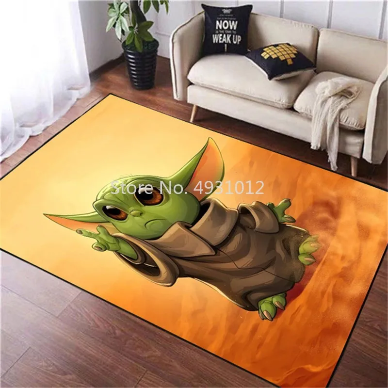 

Милый детский ковер Yoda Disney, одеяло для детей, ковер для детской спальни, гостиной, дивана, нескользящий коврик, домашнее украшение для пола