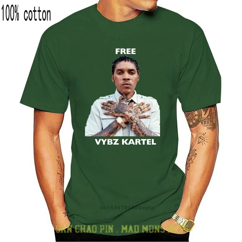 

Футболка Bandit Free Vybz Kartel газа, рэп хип-хоп, певец, Ямайка, регги