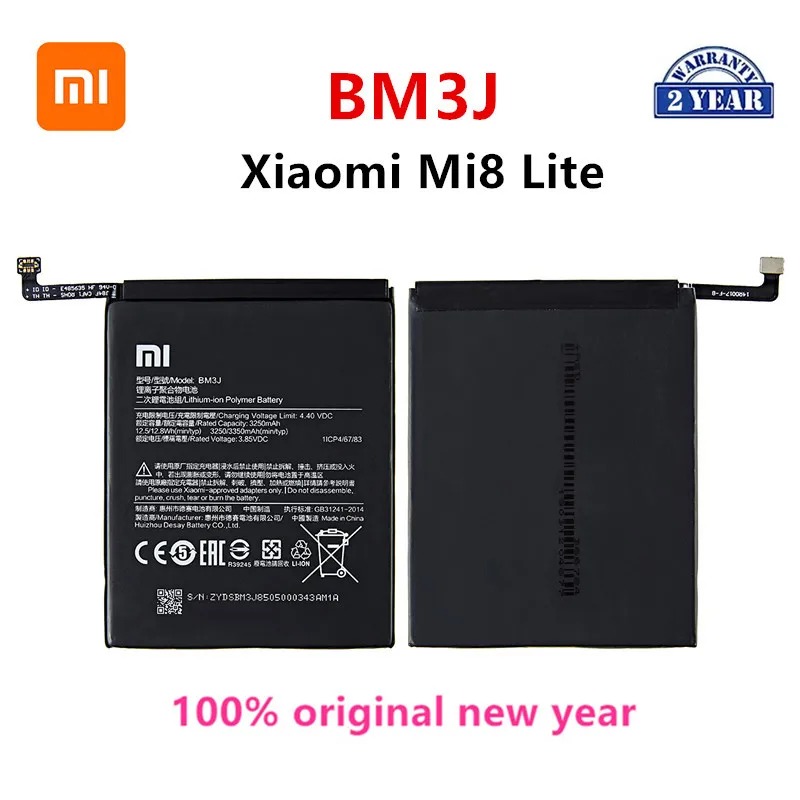 Оригинальный аккумулятор Xiao mi 100% BM3J 3350 мАч для Xiaomi 8 Lite MI8 Lite BM3J высококачественные сменные батареи для телефона