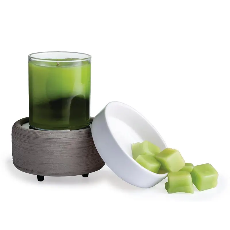 

Gorgeous 2-in-1 Gray Texture Candle and Fragrance Warmer for WARMERS, ET.C