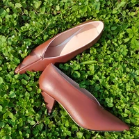2022 new hot women pumps genuine leather shoes plus size 22 26 5cm cowhide upper women pumps caramel color fashion all match