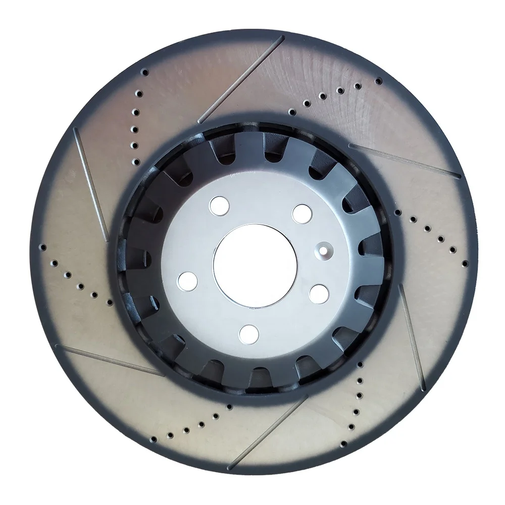 

Manufacturer Braking Spare System Drilled and Slotted Front Brake Disc Rotor For Q7 OE 4M0615301AS
