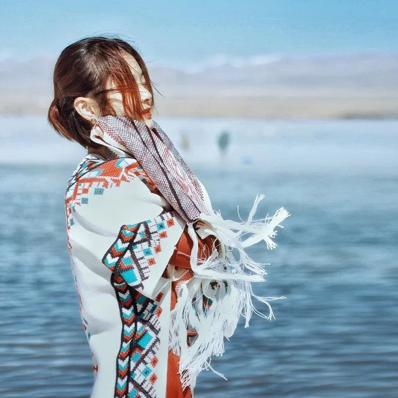 Женские вязаные накидки Осеннее богемное пончо накидка с кисточками зимняя
