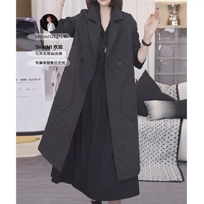 Осенние и зимние стили с тонкими длинными ветровками на подкладке. Модные женские куртки до колена и мягкое пальто. (art.: 3920ca7b341b4) - 3920ca7b341b4