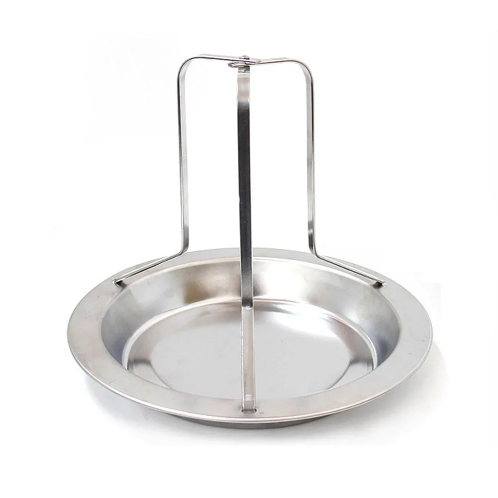 

Chicken Roaster Rack With Bowl Carbon Steel Beer Can Chicken Turkey Roaster BBQ Grill Rack Stand Holder Tray Accessories Tools