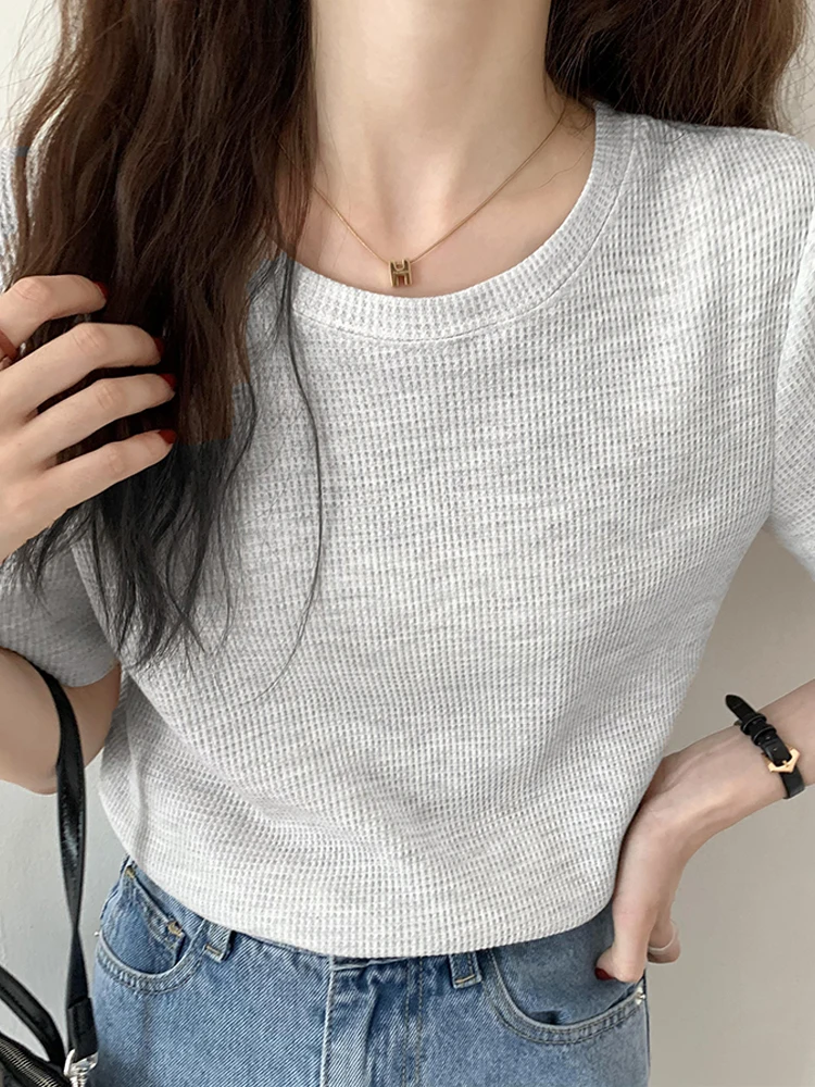 

Футболка Alien Kitty Женская с коротким рукавом, свободная повседневная рубашка из хлопка, Элегантная сорочка для офиса, однотонная, лето 2022