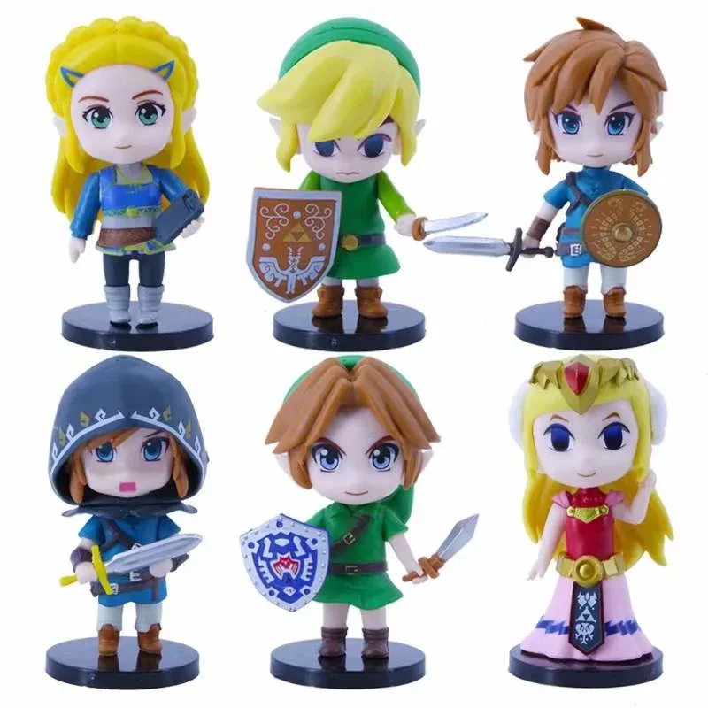 

10cm 6pcs Link Princess Zelda Game Action Figure Collection Toys Christmas Gift Doll