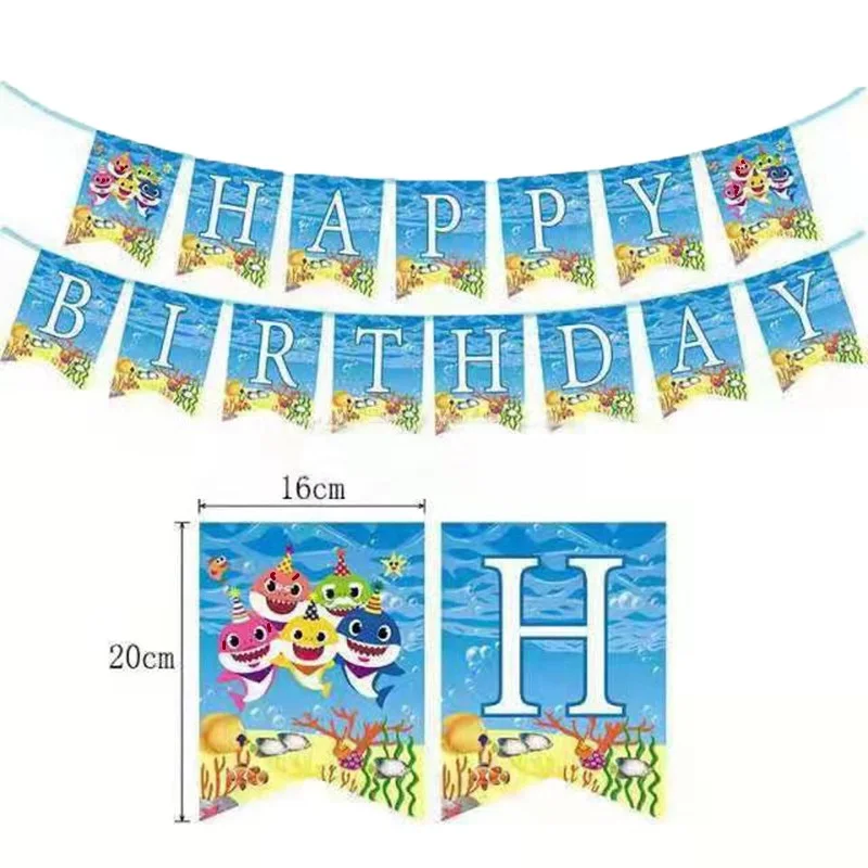 Новинка милая посуда с изображением океана и акулы детский воздушный шар