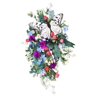 spring butterfly wreaths decoration easter garland hanging ornaments props wall home door hanging pendants