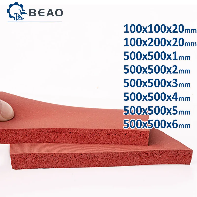 1Pc Red Silicone Foam Mat Pressing mat Laminating machine silicone pad soft sponge foam board high temperature resistant pad