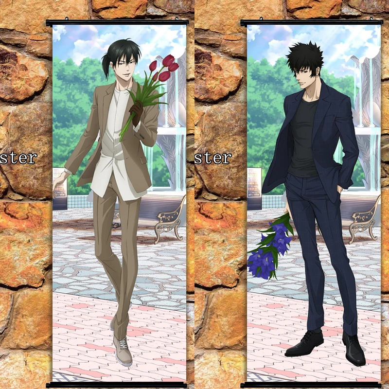 Аниме плакат психопасс Kougami Shinya Ginoza Nobuchika настенная прокрутка художественная