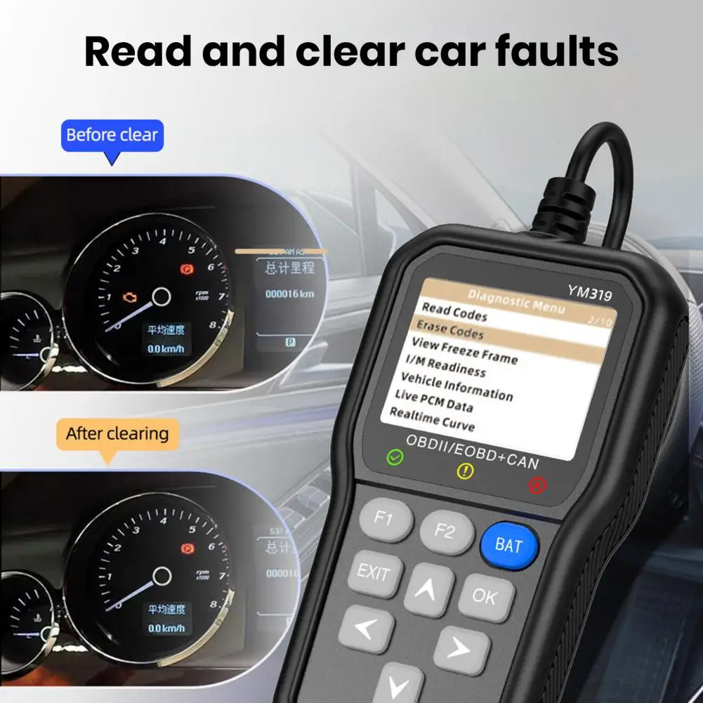 OBD2 сканер считыватель автомобильного двигателя диагностический инструмент без