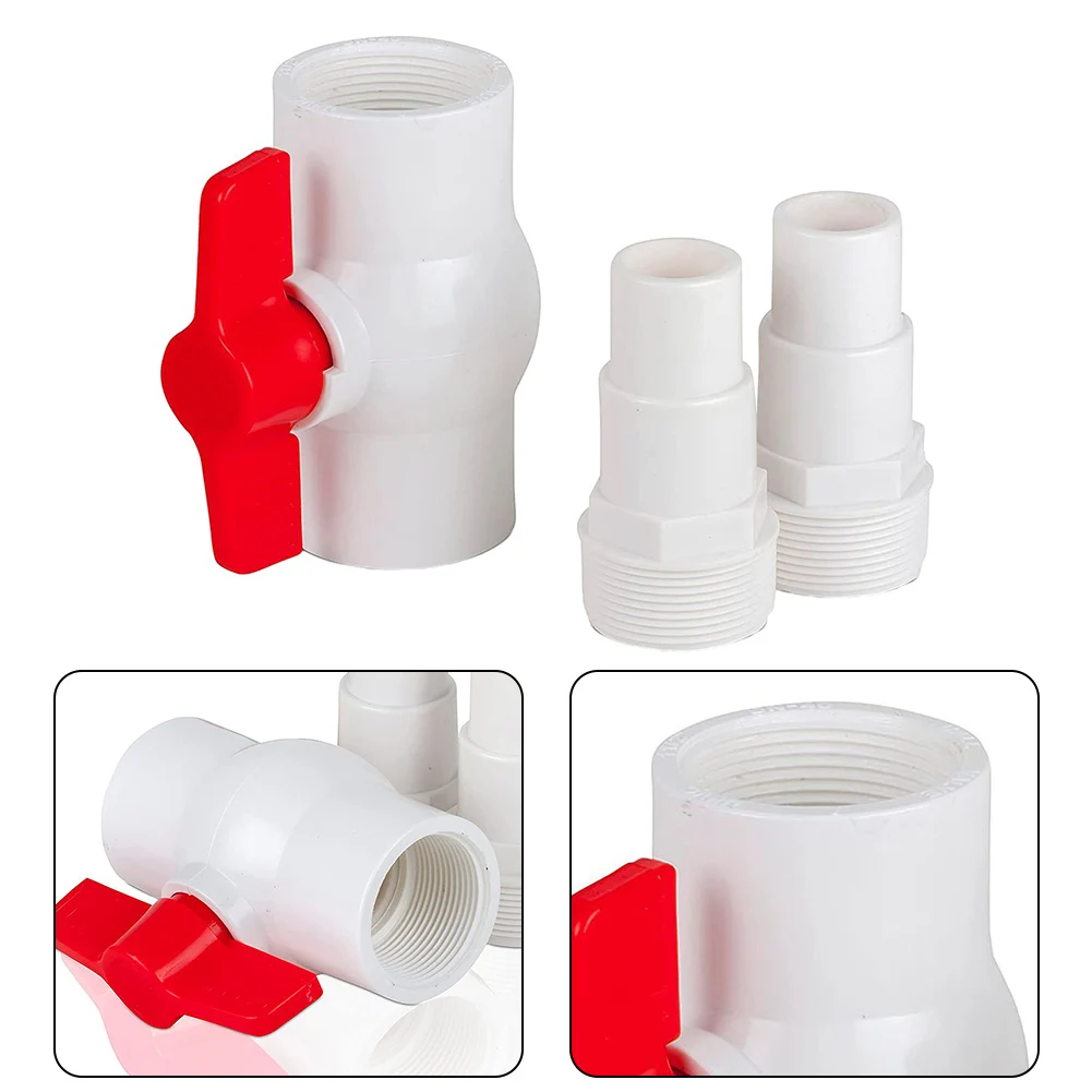 

AR512 Valve Adapter On/Off Valve Adapters For 38 And 32mm Diameter Pipe Control Water Flow Valve Removable Pool Filter Parts