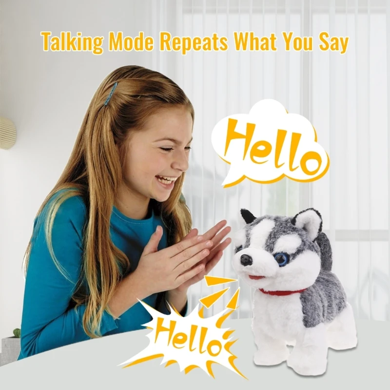 Детская интерактивная игрушка для щенков обучающая ползанию лающей собаки