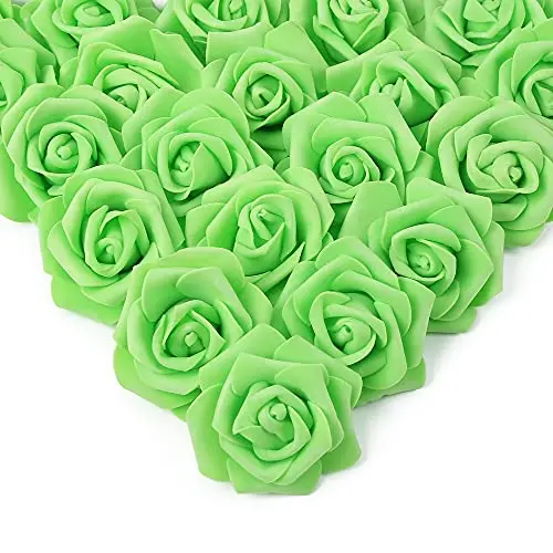 100Pcs Faux Rose Heads Real Look Foam Fake Roses for DIY Wedding Arrangement Baby Shower Party Home Decor artificial flowers
