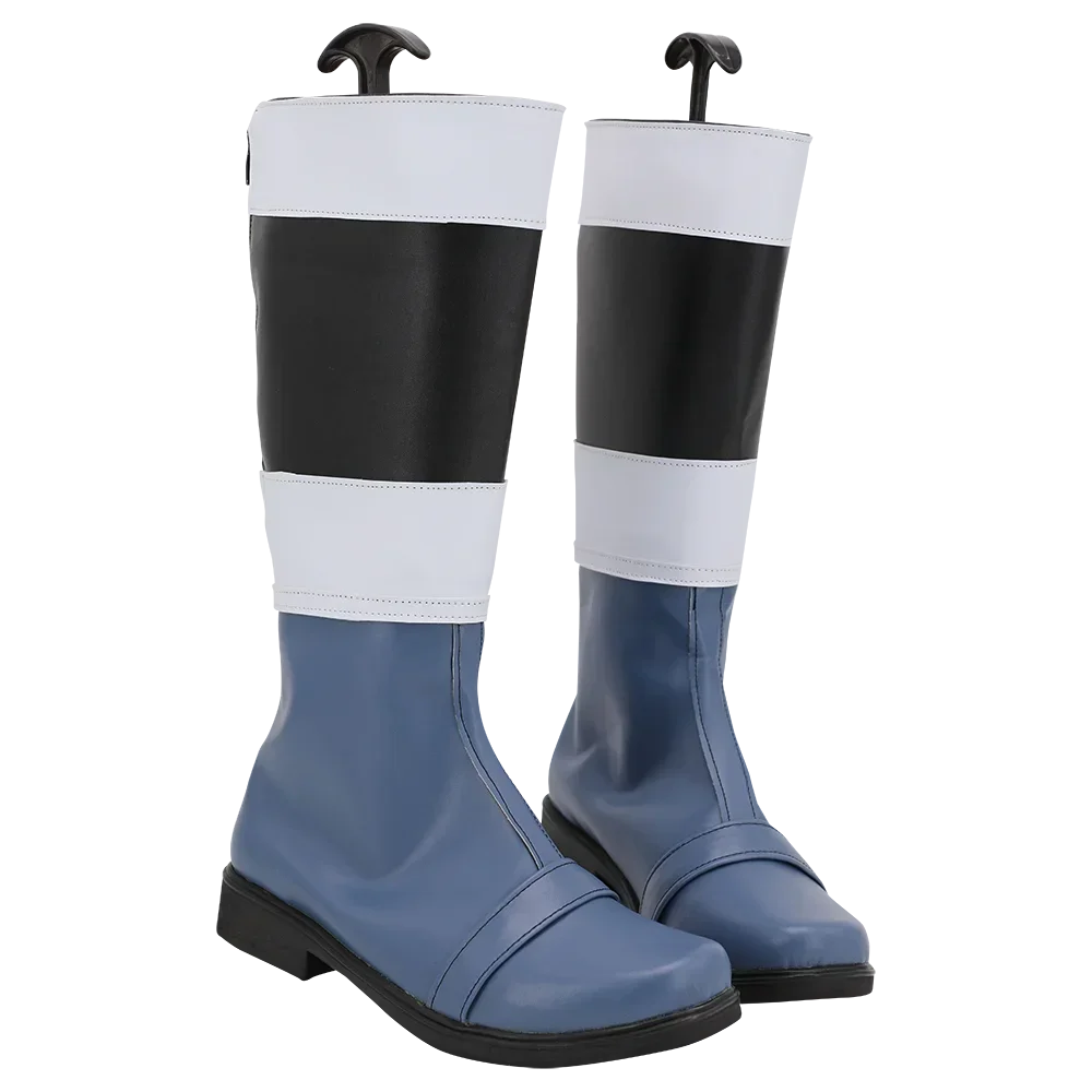 Ninja Sentai Kakuranger Saizou Синие ботинки для косплея Кожаная обувь по индивидуальному