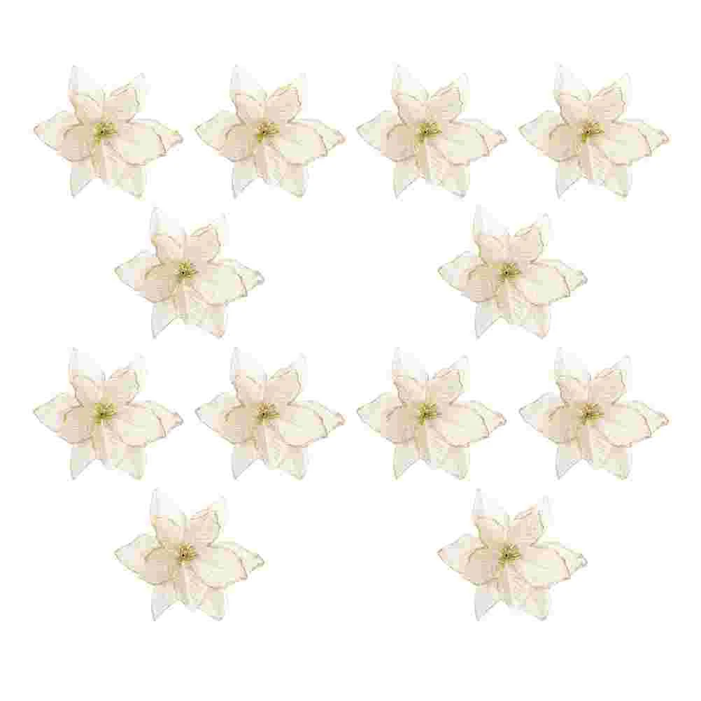 

Flowerartificial Poinsettia Christmas Decors Flowerspoinsettias Supplies Redwreath Adornments Simulation