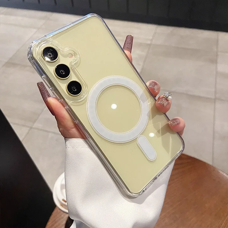 Чехол S26 S25 Ultra из акрила, прозрачный, для Samsung Galaxy S26 S25 S24 Ultra Plus, магнитный, ударопрочный, тонкий, прозрачный Чехлы-накладка (art.: 3920da0812014) - 3920da0812014