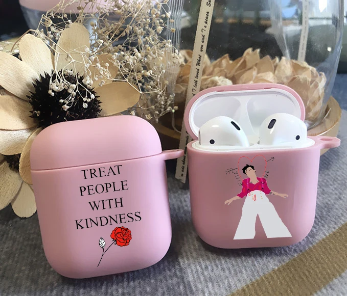 

Harry-Styles Treat People With Kindness pink soft TPU silicone Bluetooth Airpod Case For Airpod 1 2 Airpod pro Airpod 3