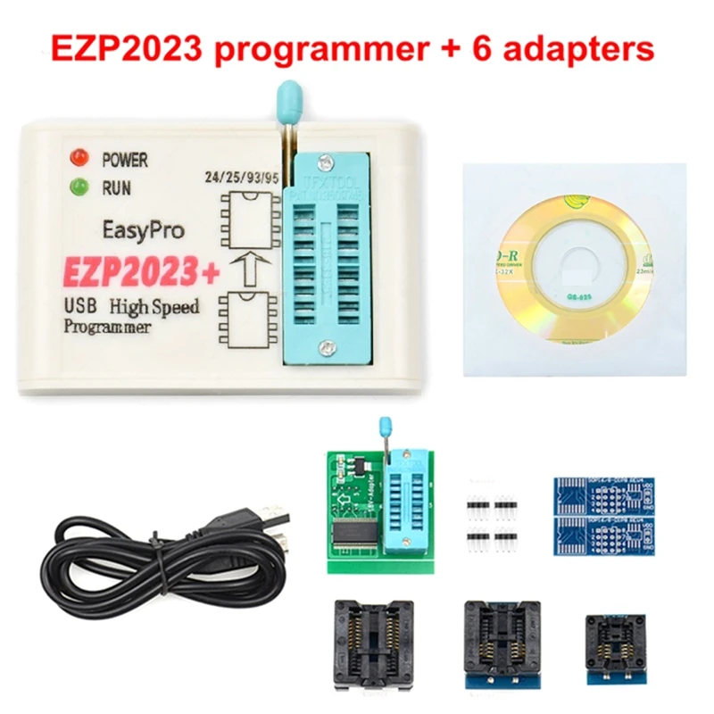 

EZP2023 White Programmer Plastic Programmer EZP2023 Compiler Support 24/25/93/95 EEPROM 25 Flash Bios Chip