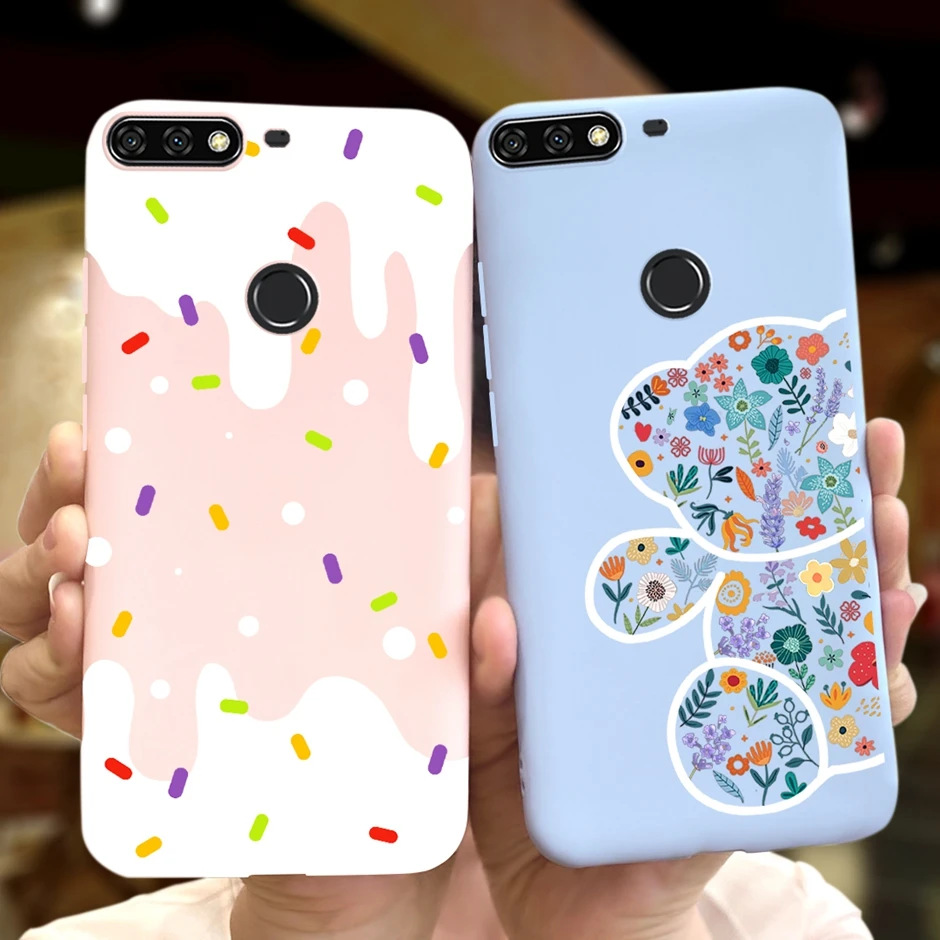 Мультяшный чехол для телефона с красивой девушкой Honor 7C 7 C Мягкая силиконовая