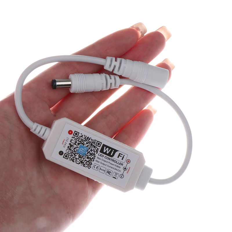 

Wireless Wifi Smartphone APP Control Monochrome Light Bar Module Timing Music Voice Mode DC 5-28V 96W 1CH LED Dimmer Controller