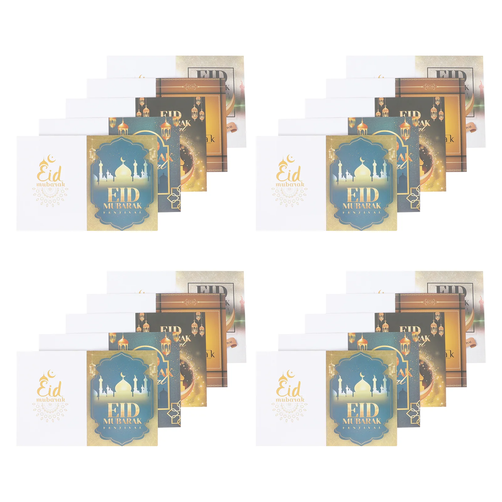 

25Pcs Eid Blessing Gift Cards Eid Style Cards Festival Present Blessing Cards