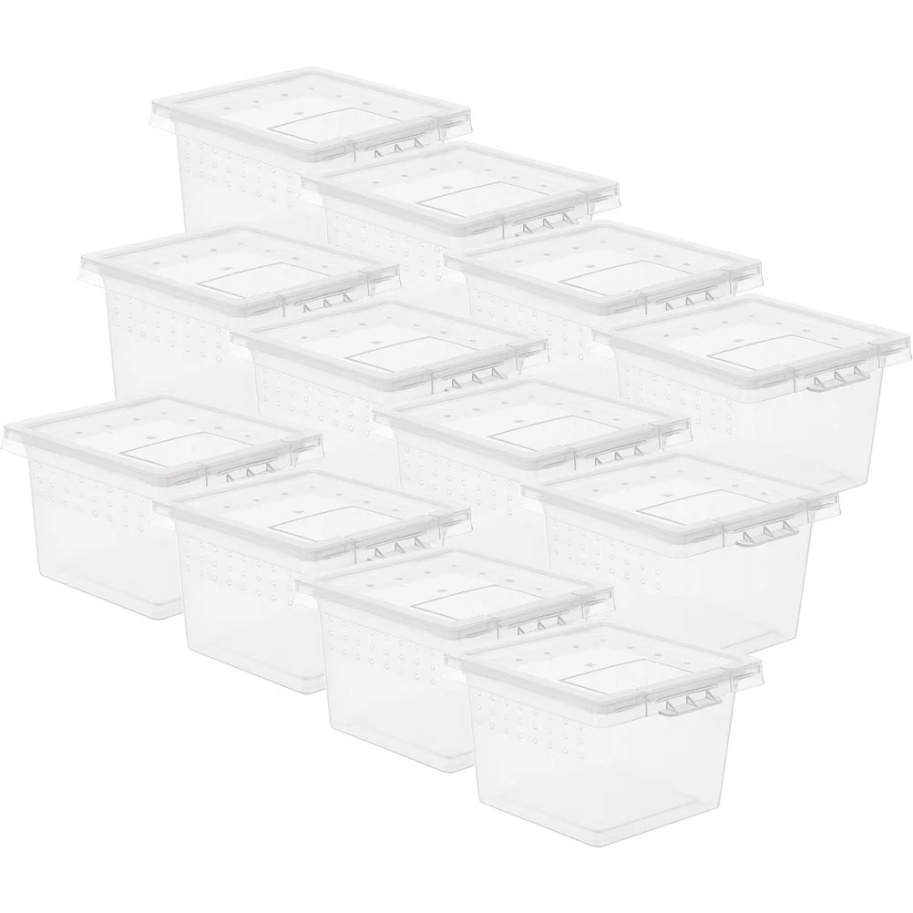 

20 Pcs Pet Feeding Box Tarantula Terrarium Insect Reptiles Breeding Plastic Tank Pp Spider Lizard