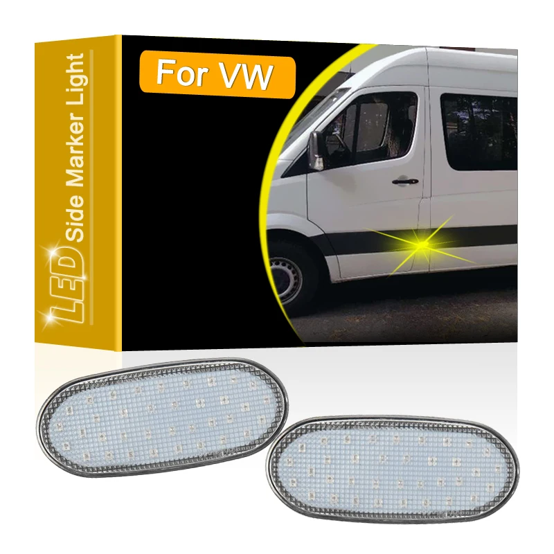

Clear Lens Waterproof LED Side Fender Marker Warning Light For VW Crafter 2006-UP