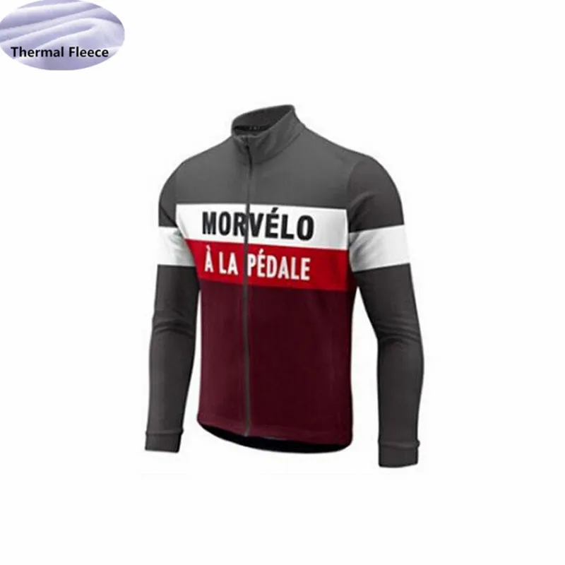 

Pro Team MORVELO Fleece Thermal Winter Cycling Jersey 2022 Long Sleeves bike Cycle Clothing MTB maillot Ropa Ciclismo Sportwear