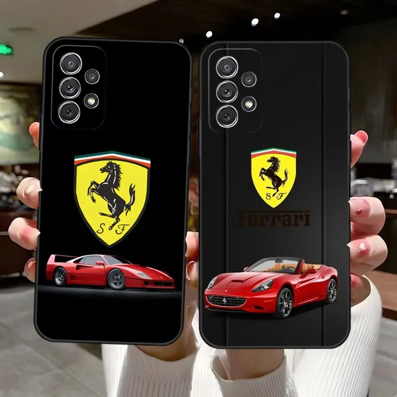 

Роскошный автомобильный чехол для телефона Ferrari, роскошный дизайн для Samsung Galaxy S23 S21 S10 S30 S20 S22 S8 S9 Pro Plus Ultra Fe, чехлы