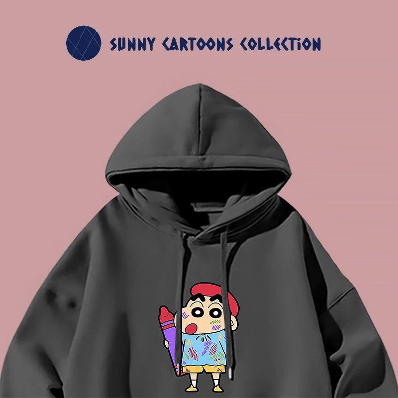 

Crayon Shin-Chan новая осенне-зимняя Толстовка Аниме пуловер с графическим принтом Повседневная Свободная Толстовка с капюшоном Харадзюку мужские женские топы