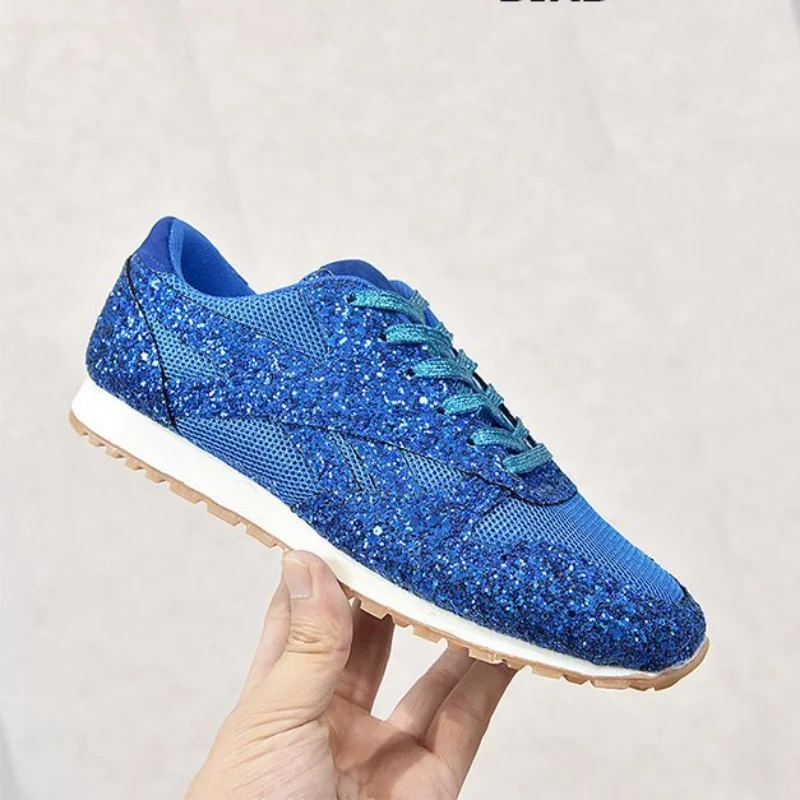 

Women Shoes 2022 Fashion Casual Sport Shoes Women Breathable Sequins Platform Shoes Women Plus Size Flat Shoes Zapatos De Mujer
