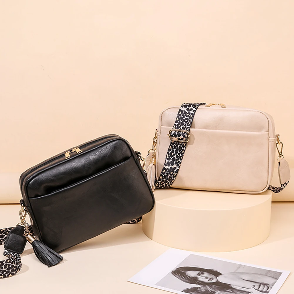 

Vintage PU Leather Women Crossbody Bags Purse Fashion Small Square Handbags for Ladies Shoulder Bags Solid Color Messenger Bags