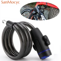 stainless steel cable bike lock for cycling anti theft chain wire bicycle lock with 2 key riding universal lock bike accessories