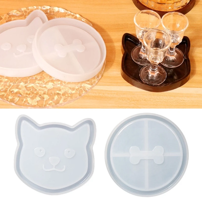 

Unique Coaster Molds Bone Shape Heat Insulation Cup Mat Silicone Mold