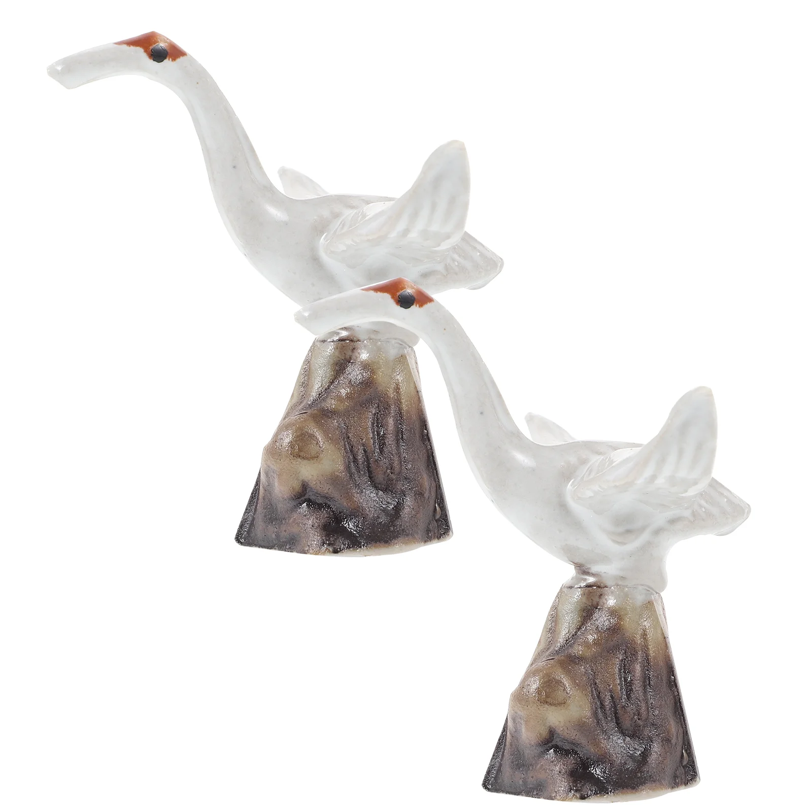 

2pcs Crane Ornaments Rockery Bonsai Landscape Ornaments Aquarium Decoration Accessories