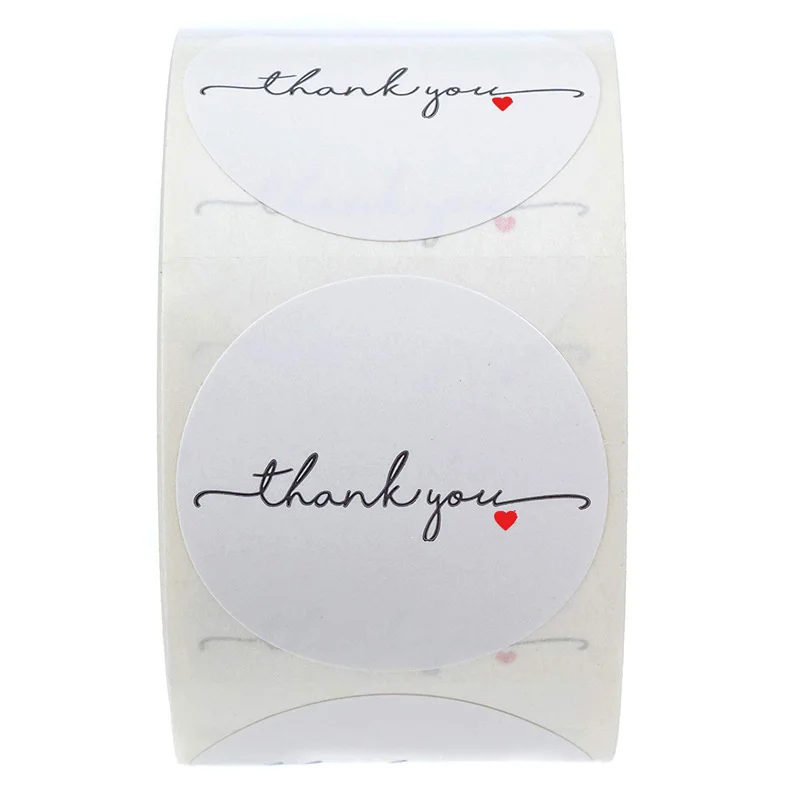 

50-500 шт., круглые этикетки из белой бумаги