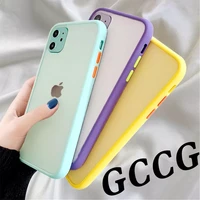 mint simple matte bumper phone case for iphone 11 pro xr x xs max 12 13 6 8 7 plus shockproof soft tpu silicone clear case cover