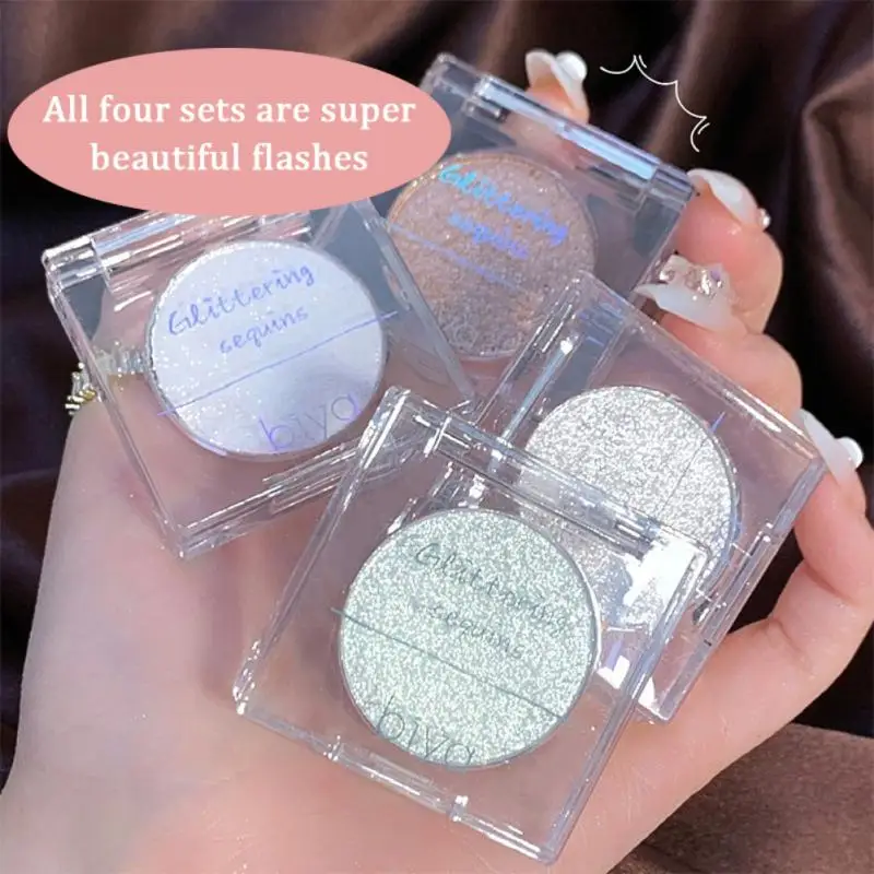 

4 Colors Diamond Eye Shadow Palette Glitter Eyeshadow Glossy Shiny Highlighter Shimmer Face Contour Girl Eyes Makeup Cosmetics